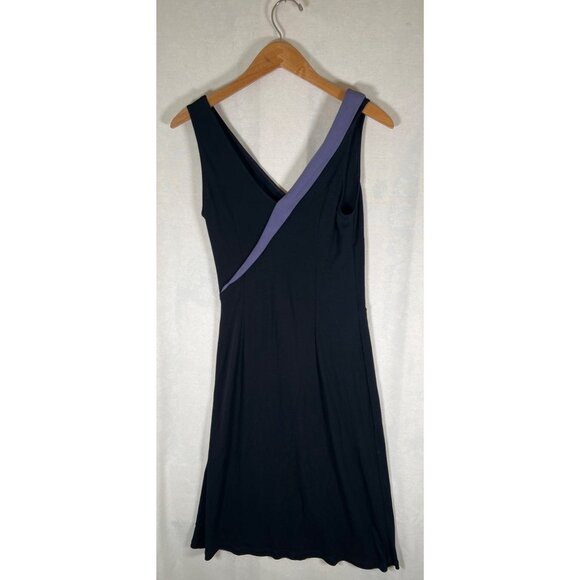 BCBGMAXAZRIA Womens Size M Sheath Dress Black Purple Color Blocked Sleeveless - Picture 10 of 13